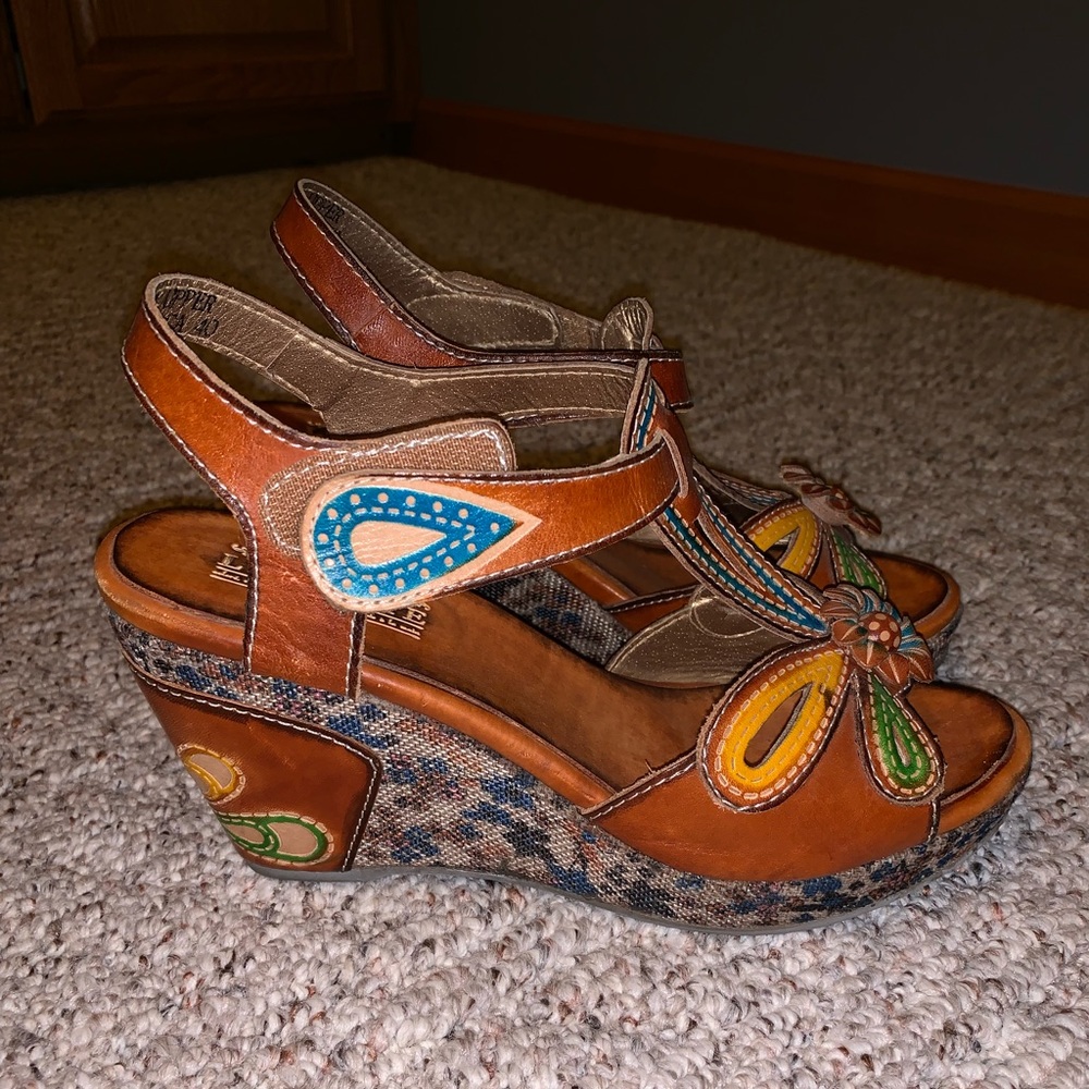 Spring Step L’Artiste Socialite Wedge Sandals